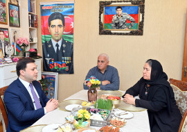 Şəhid Nurlan Həsənovun ailəsi ziyarət olunub