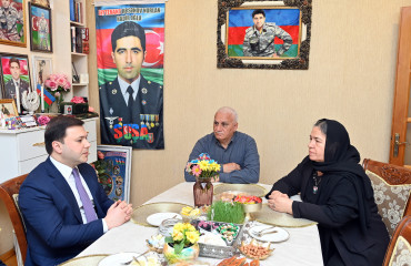 Şəhid Nurlan Həsənovun ailəsi ziyarət olunub