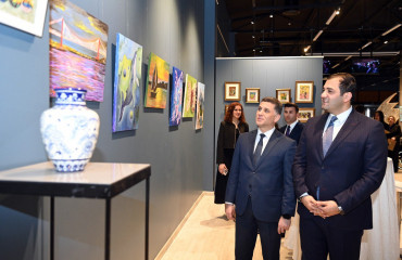 “Türk dünyası” rəsm qalereyasında "DOST ART" sərgisinin açılışı olub